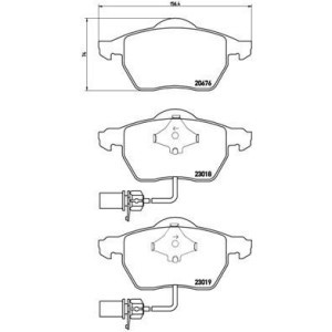 BREMBO P 85 085 Pastillas de freno delantero para A4 A6 Passat Exeo Superb