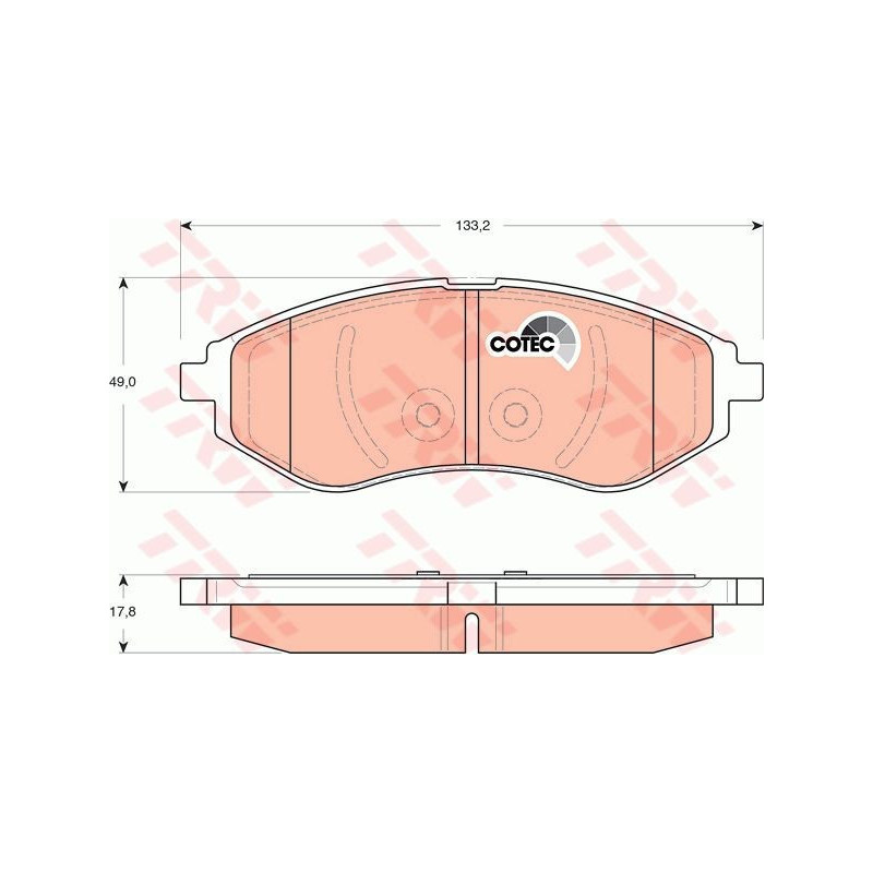 Brake Pads Set Front for Daewoo Chevrolet Aveo Kalos TRW GDB3330
