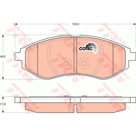 Pastiglie freno Anteriore per Daewoo Chevrolet Aveo Kalos TRW GDB3330