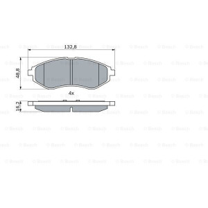 Plaquettes de frein Avant pour Daewoo Chevrolet Aveo Kalos BOSCH 0 986 424 818