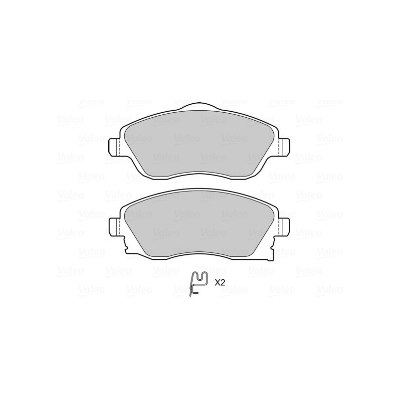 VALEO 601704 Brzdové platničky Predné pre