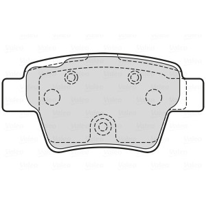 VALEO 601707 Brzdové platničky Zadné pre