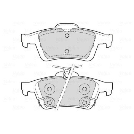 VALEO 601709 Brzdové destičky Zadní pro