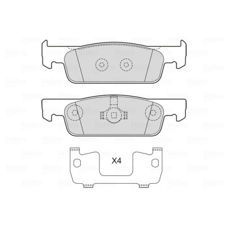 VALEO 601716 Klocki hamulcowe Przód dla