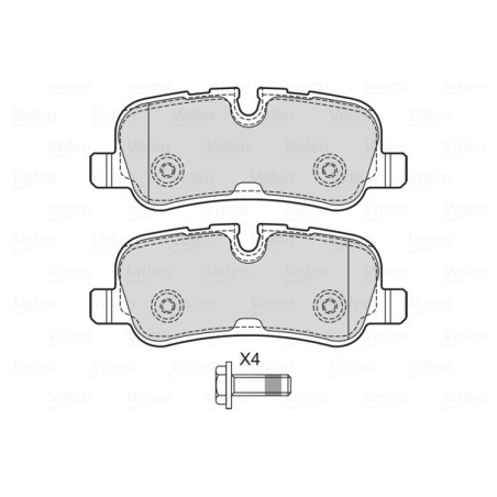 VALEO 601726 Klocki hamulcowe Tył dla