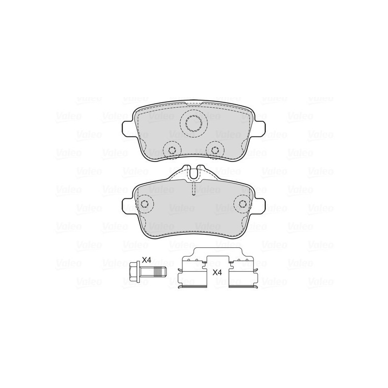 VALEO 601734 Brake Pads Set Rear for