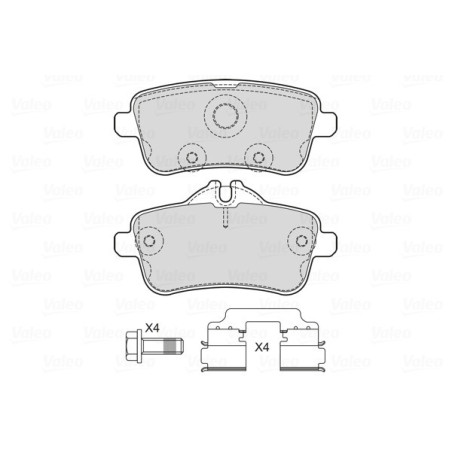 VALEO 601734 Brake Pads Set Rear for