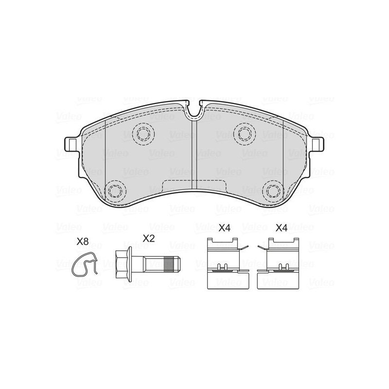 VALEO 601762 Bremsbeläge Vorne für  Hinten für