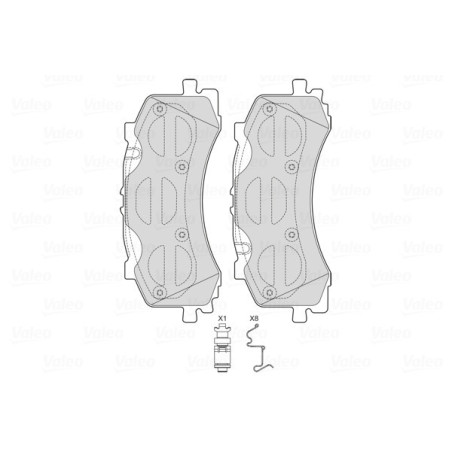 VALEO 601754 Klocki hamulcowe Przód dla