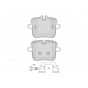 VALEO 601770 Pastiglie freno Posteriore per
