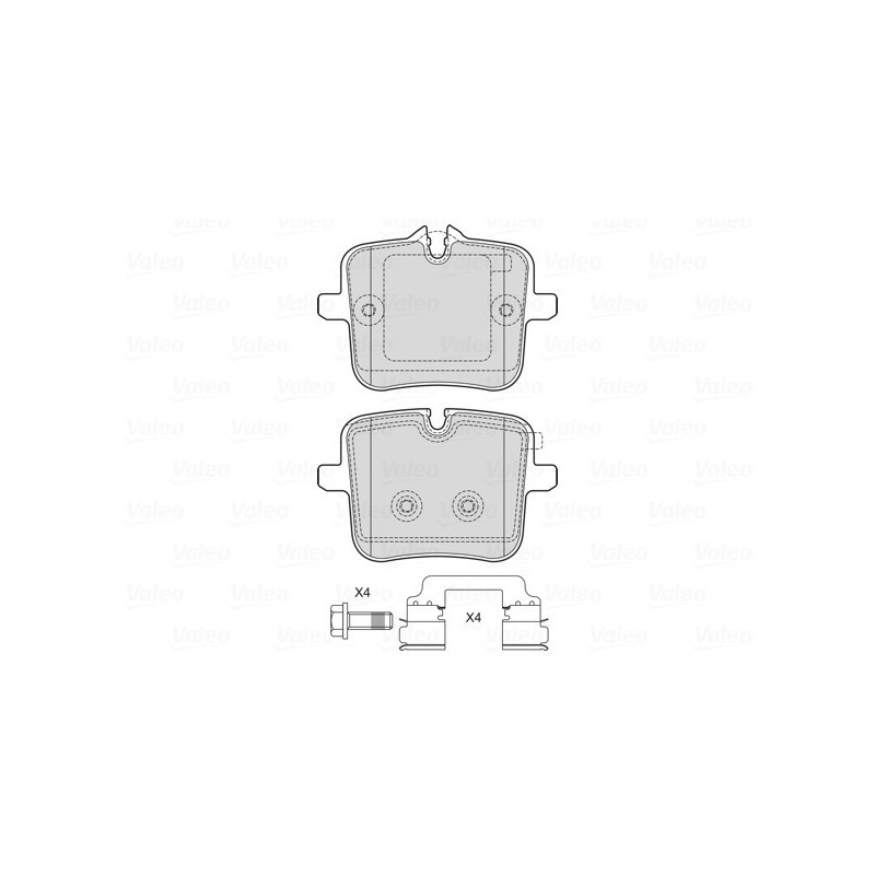 VALEO 601770 Brzdové platničky Zadné pre