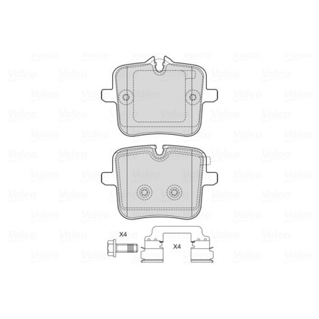 VALEO 601770 Brzdové platničky Zadné pre