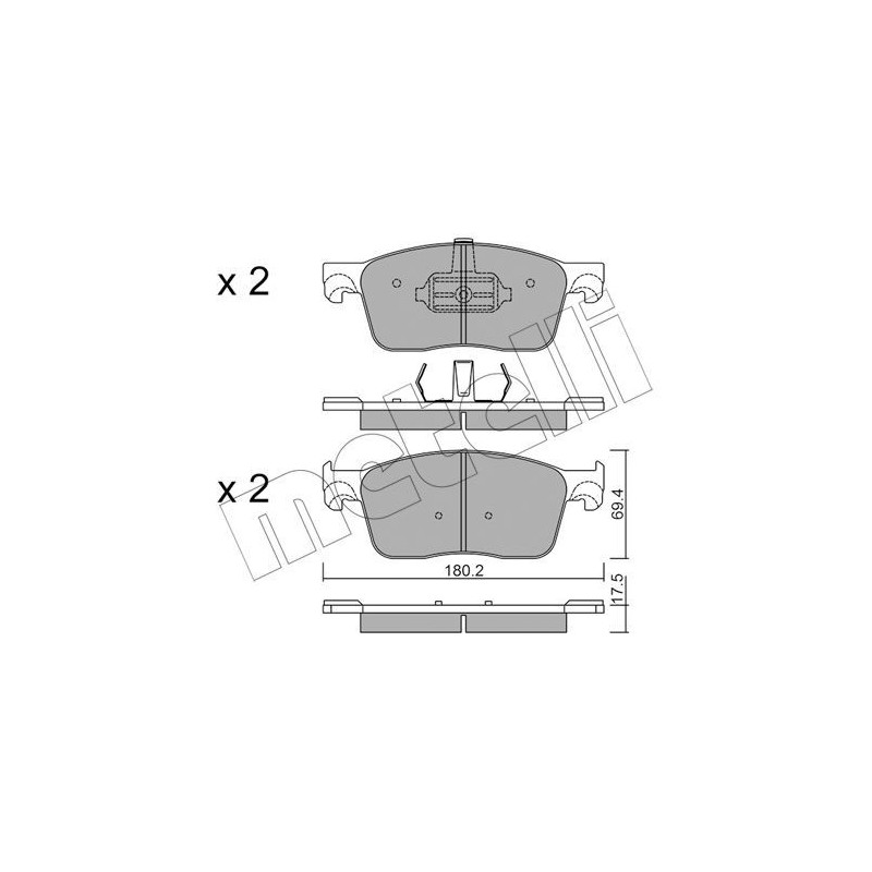 METELLI 22-1107-0 Bremsbeläge Vorne für
