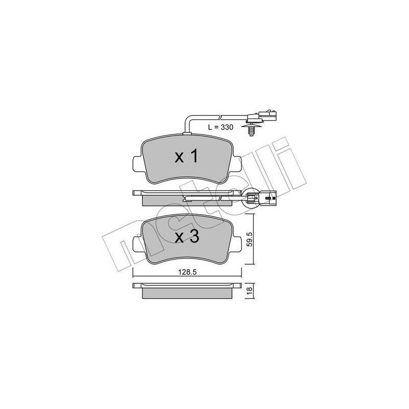 METELLI 22-0899-0 Pastillas de freno Trasero para