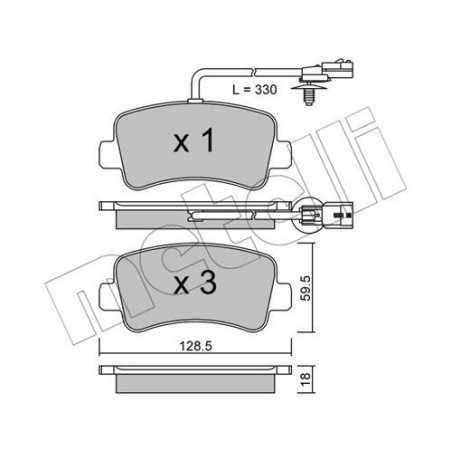METELLI 22-0899-0 Klocki hamulcowe Tył dla