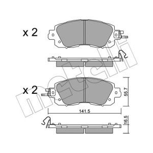 METELLI 22-1080-0 Pastillas de freno Delantero para