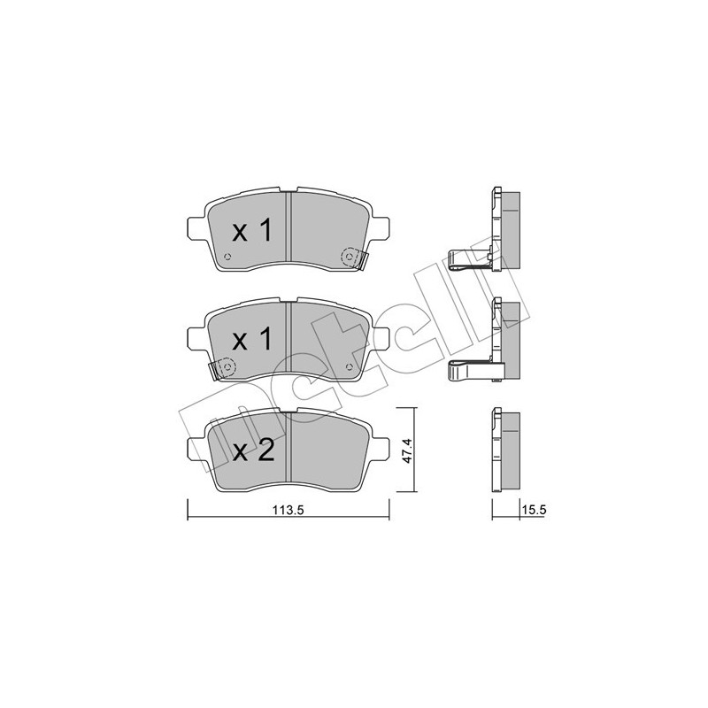 METELLI 22-1162-0 Plaquettes de frein Avant pour