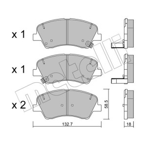 METELLI 22-1167-0 Plaquettes de frein Avant pour