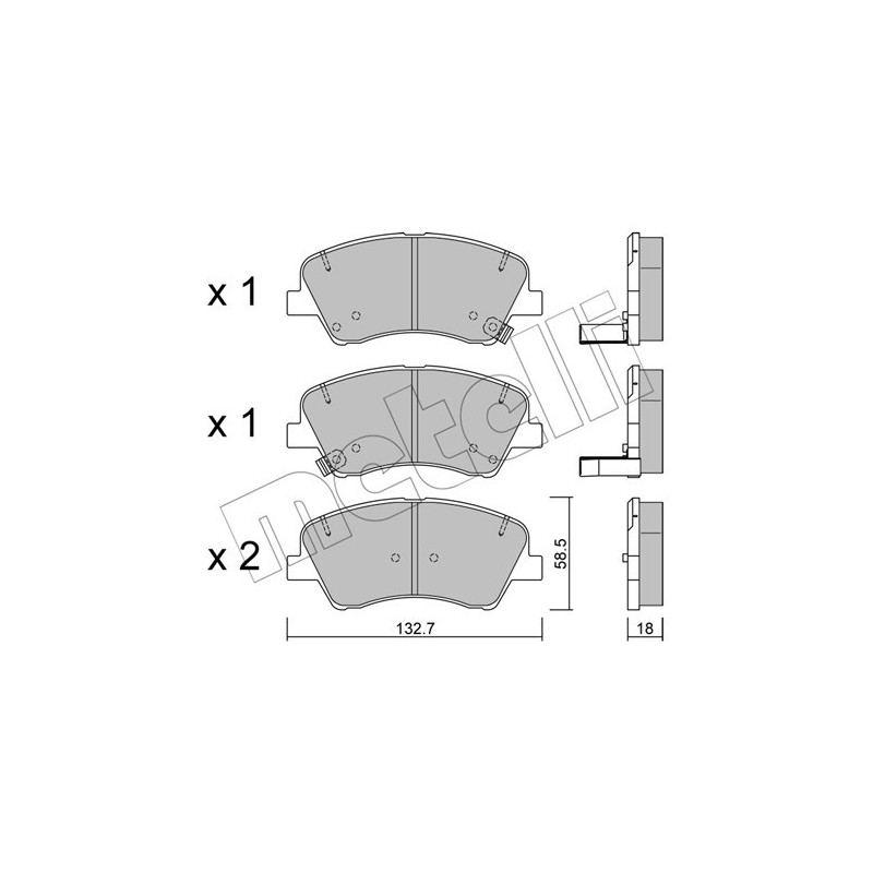 METELLI 22-1167-0 Brake Pads Set Front for