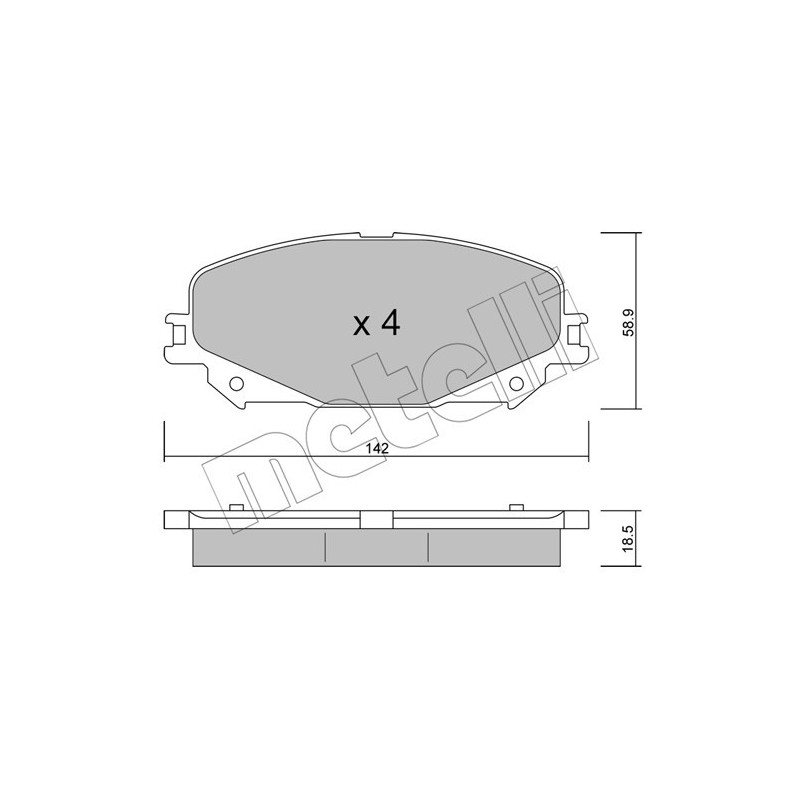 METELLI 22-1176-0 Brake Pads Set Front for