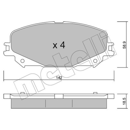 METELLI 22-1176-0 Brake Pads Set Front for