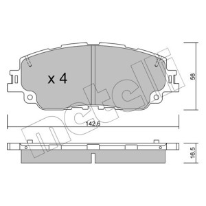 METELLI 22-1227-0 Brake Pads Set