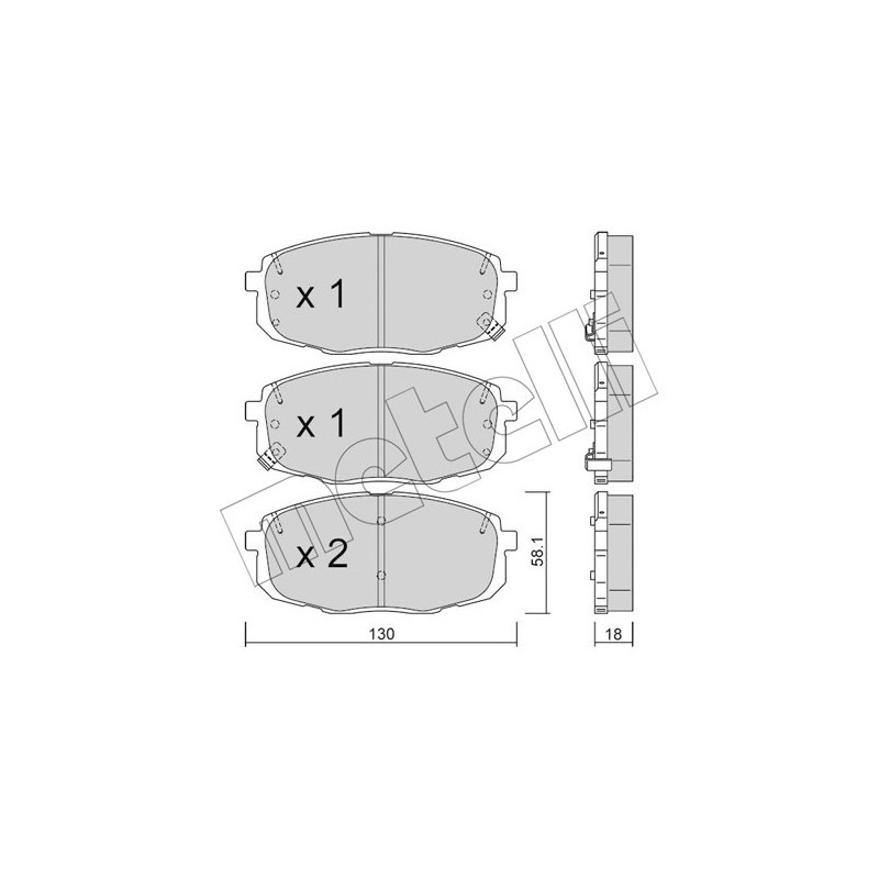 METELLI 22-0513-1 Brake Pads Set Front for