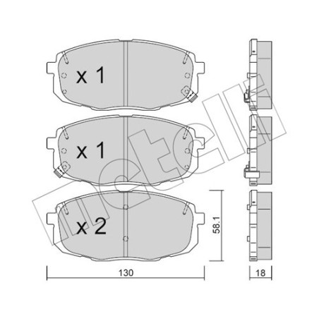 METELLI 22-0513-1 Brake Pads Set Front for