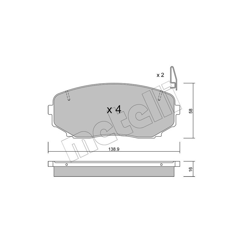 METELLI 22-0872-1 Plaquettes de frein Avant pour