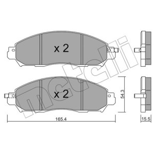 METELLI 22-1081-1 Brzdové platničky Predné pre