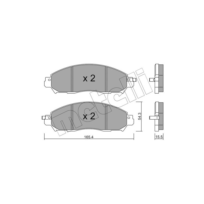 METELLI 22-1081-1 Klocki hamulcowe Przód dla