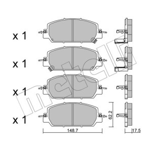 METELLI 22-1153-0 Brake Pads Set Front for