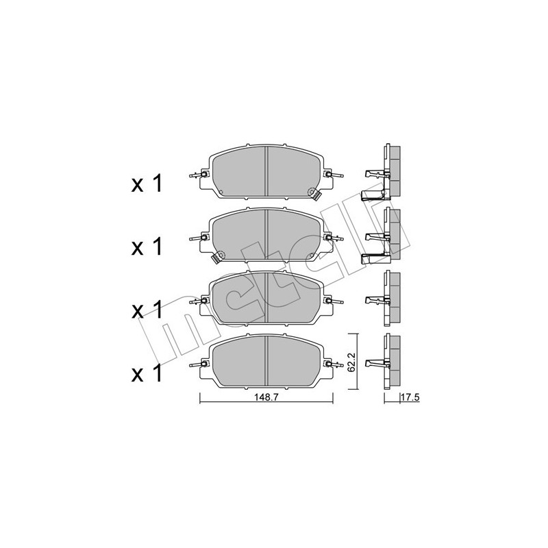 METELLI 22-1153-0 Brake Pads Set Front for