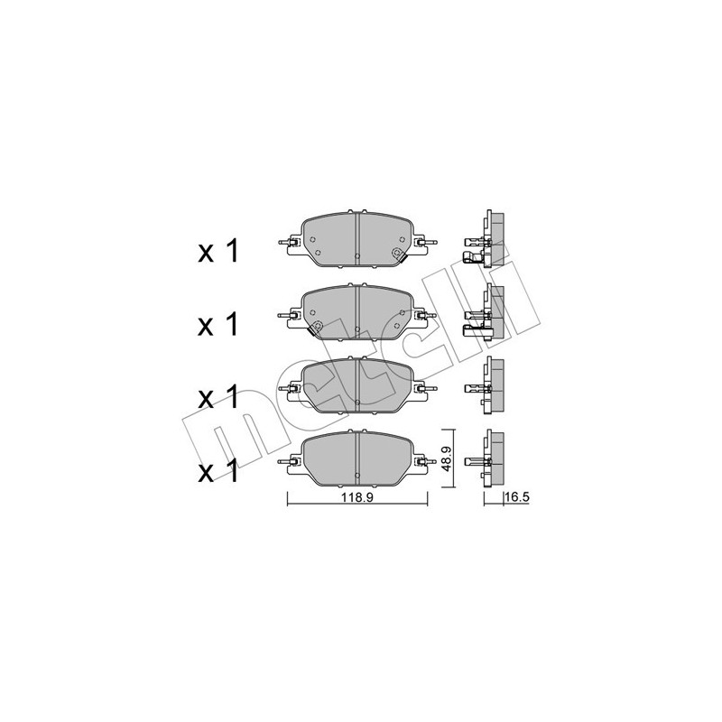METELLI 22-1154-0 Brake Pads Set Rear for