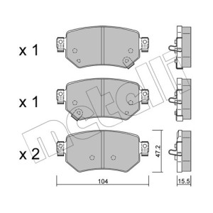 METELLI 22-1159-0 Pastillas de freno Trasero para