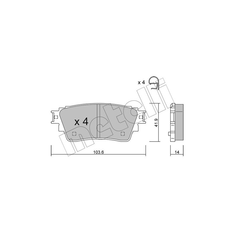 METELLI 22-1160-0 Plaquettes de frein