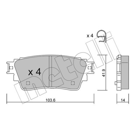 METELLI 22-1160-0 Brzdové platničky