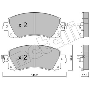 METELLI 22-1161-0 Klocki hamulcowe Przód dla