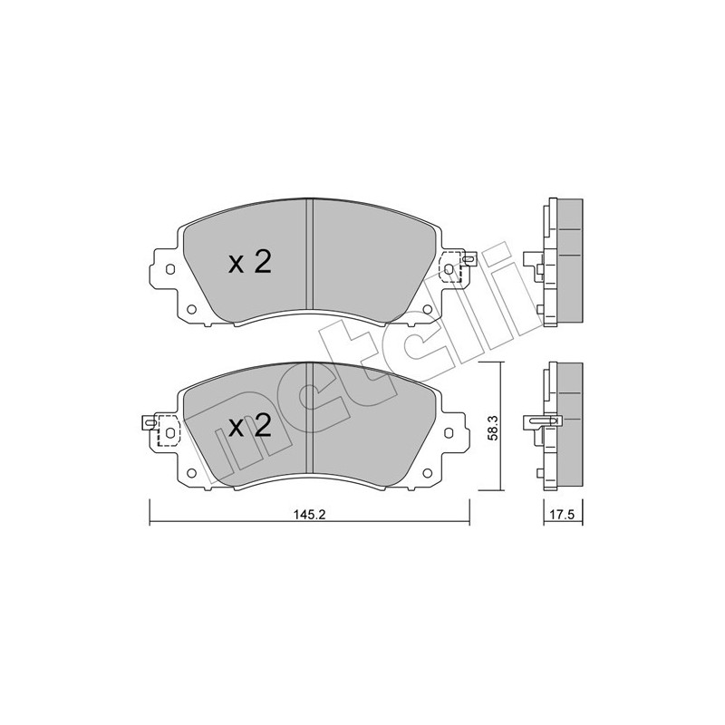 METELLI 22-1161-0 Plaquettes de frein Avant pour