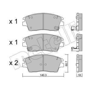 METELLI 22-1164-0 Bremsbeläge Vorne für