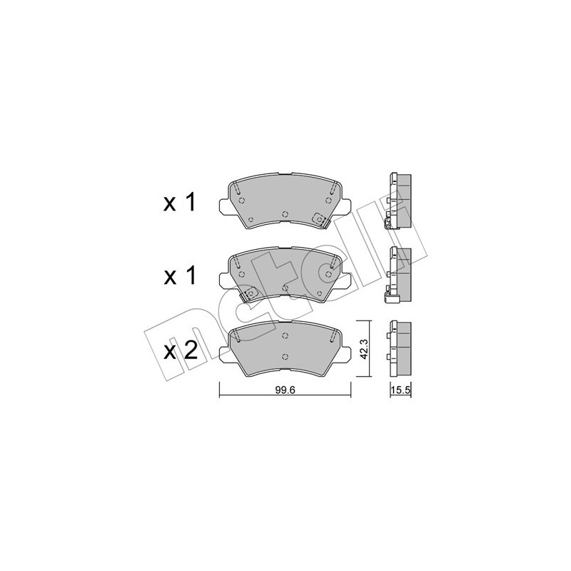 METELLI 22-1166-0 Bremsbeläge Hinten für