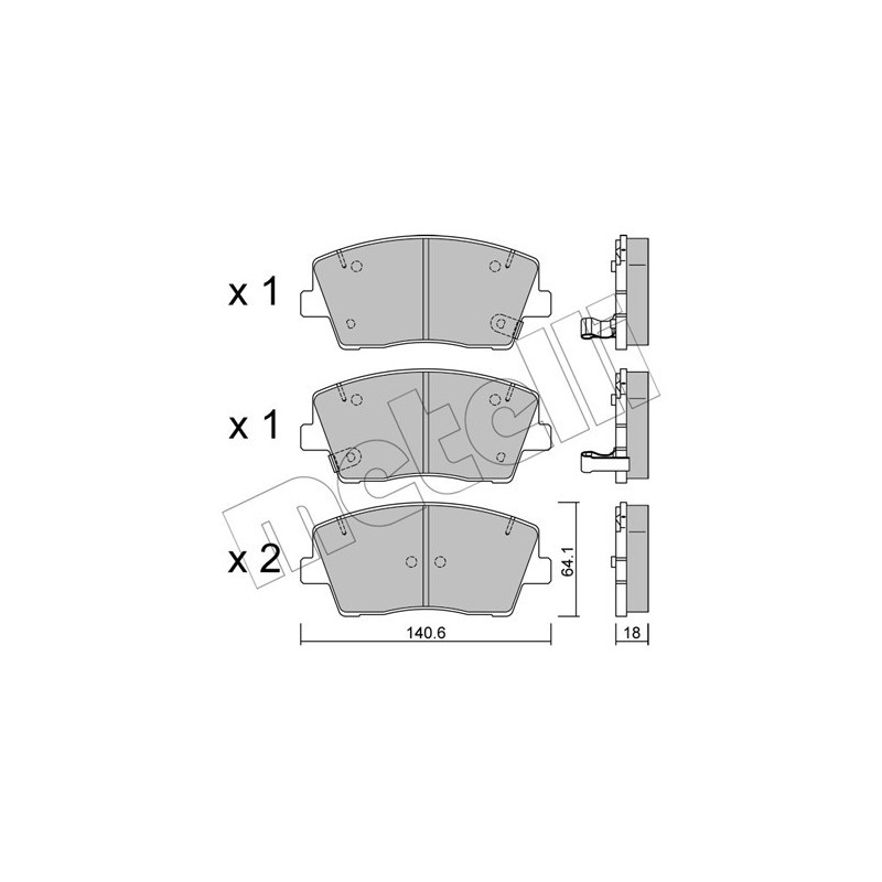 METELLI 22-1168-0 Brake Pads Set Front for