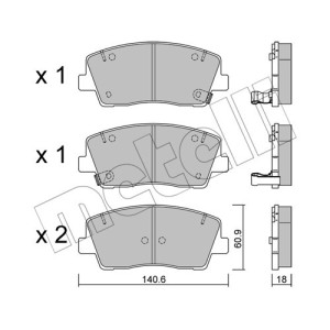 METELLI 22-1169-0 Brake Pads Set Front for