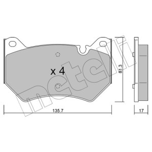 METELLI 22-1170-0 Plaquettes de frein Avant pour