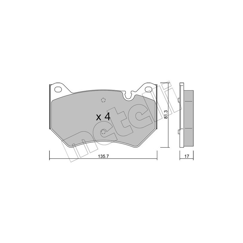 METELLI 22-1170-0 Pastiglie freno Anteriore per