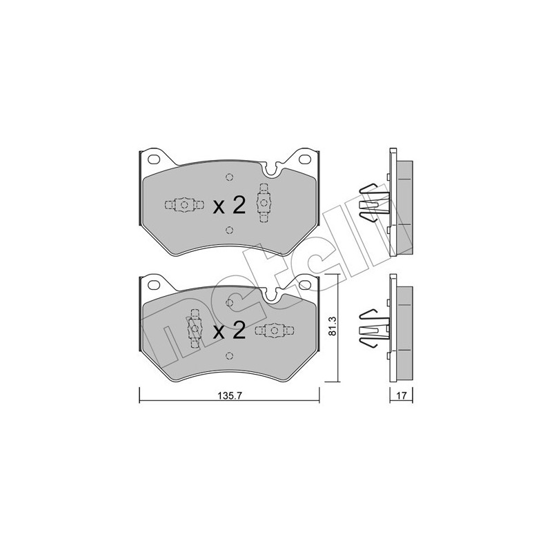 METELLI 22-1170-1 Brake Pads Set Front for