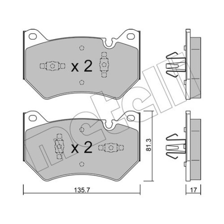 METELLI 22-1170-1 Pastillas de freno Delantero para