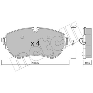 METELLI 22-1172-0 Brake Pads Set Front for