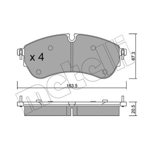 METELLI 22-1173-0 Klocki hamulcowe
