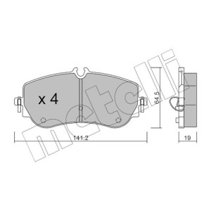 METELLI 22-1175-0 Brake Pads Set Rear for
